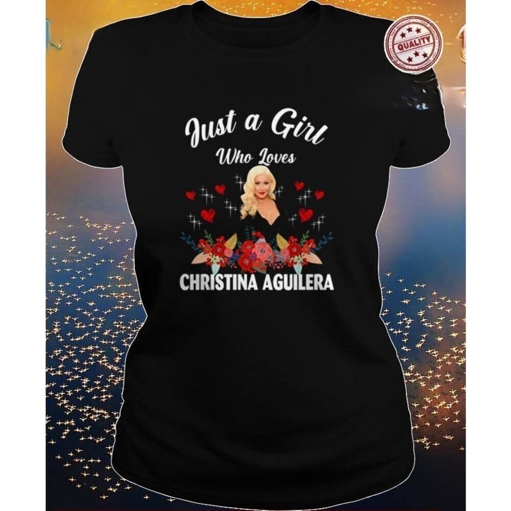 Just A Girl Who Loves Christina Aguilera Retro Fan Graphic T-Shirt